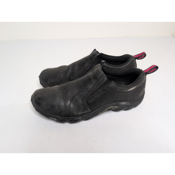 Merrell Jungle Moc Mens Size 12 Black Nubuck Slip On Walking Hiking Shoes J60833 - Picture 1 of 5